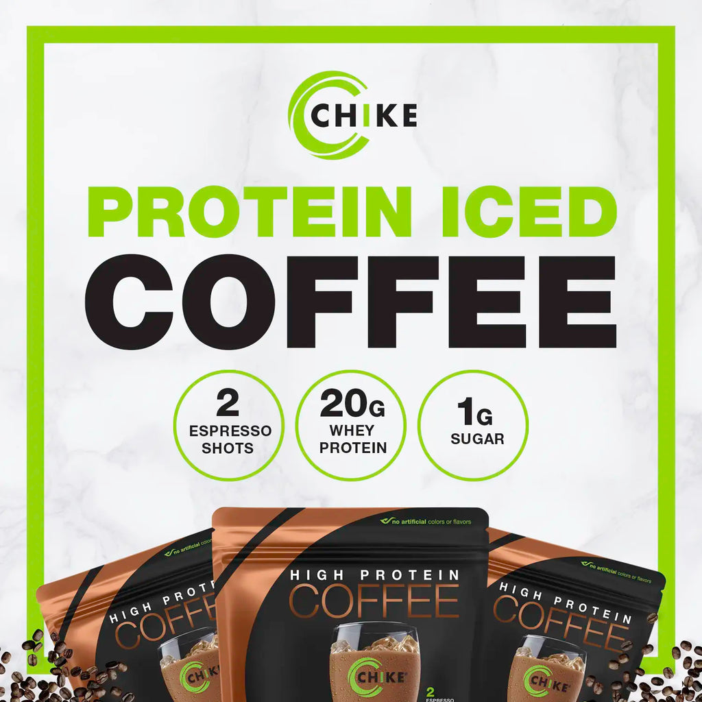 Chike Protein Iced Coffee Mocha Flavor 20G Whey Protein 2 Espresso Shots Low Sugar US Made High Protein Coffee