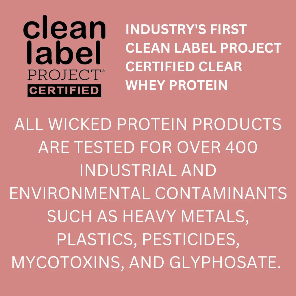 WICKED Protein Cherry Limeade Whey Isolate Powder - 23G Protein - 95 Calories - Clean Label Project Certified - Delicious Juice Protein Powder