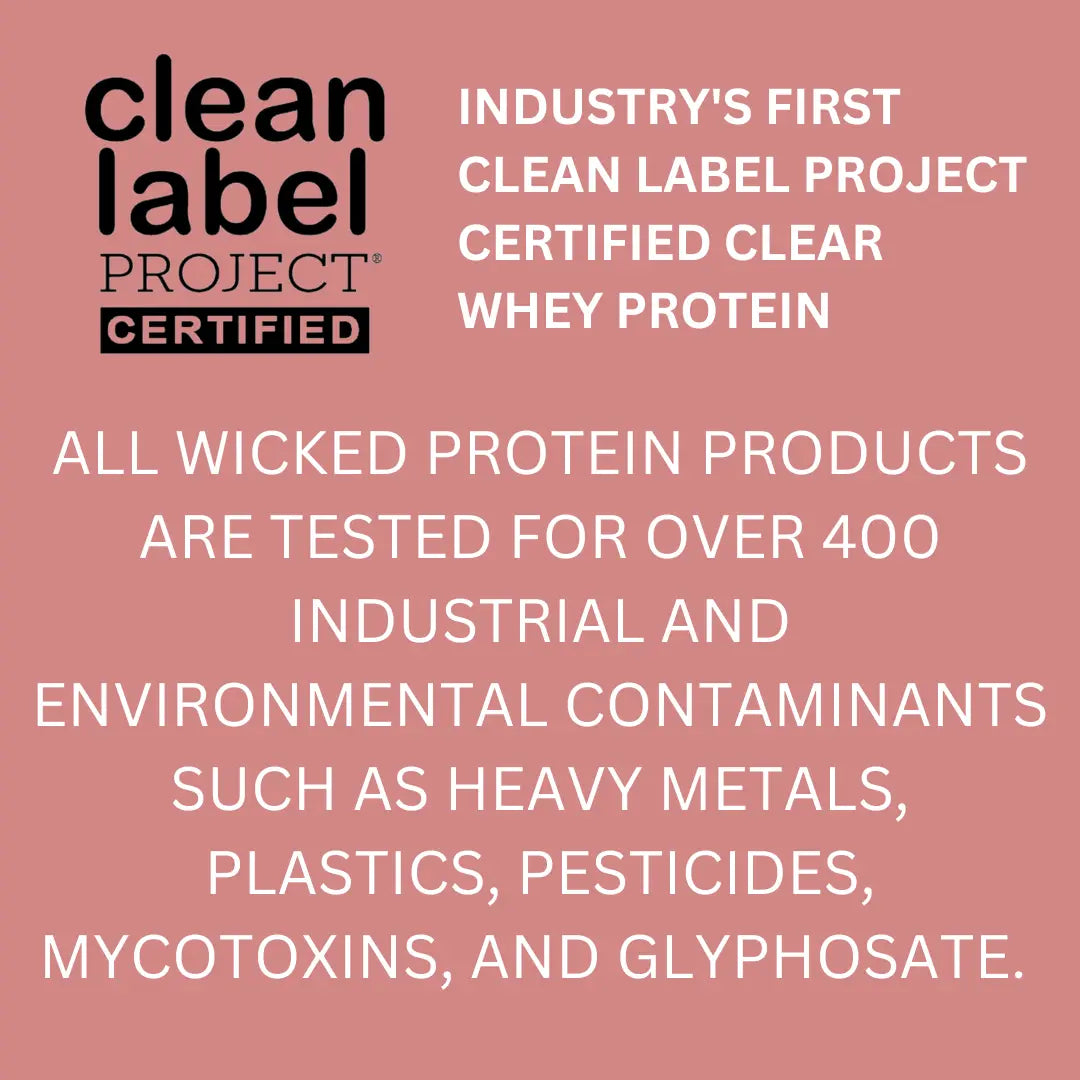 WICKED Protein Cherry Limeade Whey Isolate Powder - 23G Protein - 95 Calories - Clean Label Project Certified - Delicious Juice Protein Powder