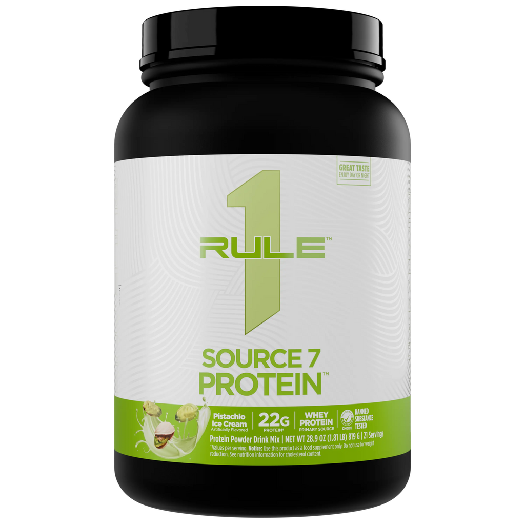 Rule 1 Source 7 Protein – Decadent Flavor, Velvety Smooth Texture, 22G Anytime Protein, and 10G Naturally Occurring Eaas per Serving from 7 Premium Sources, 1.8 Lb, Made in the USA