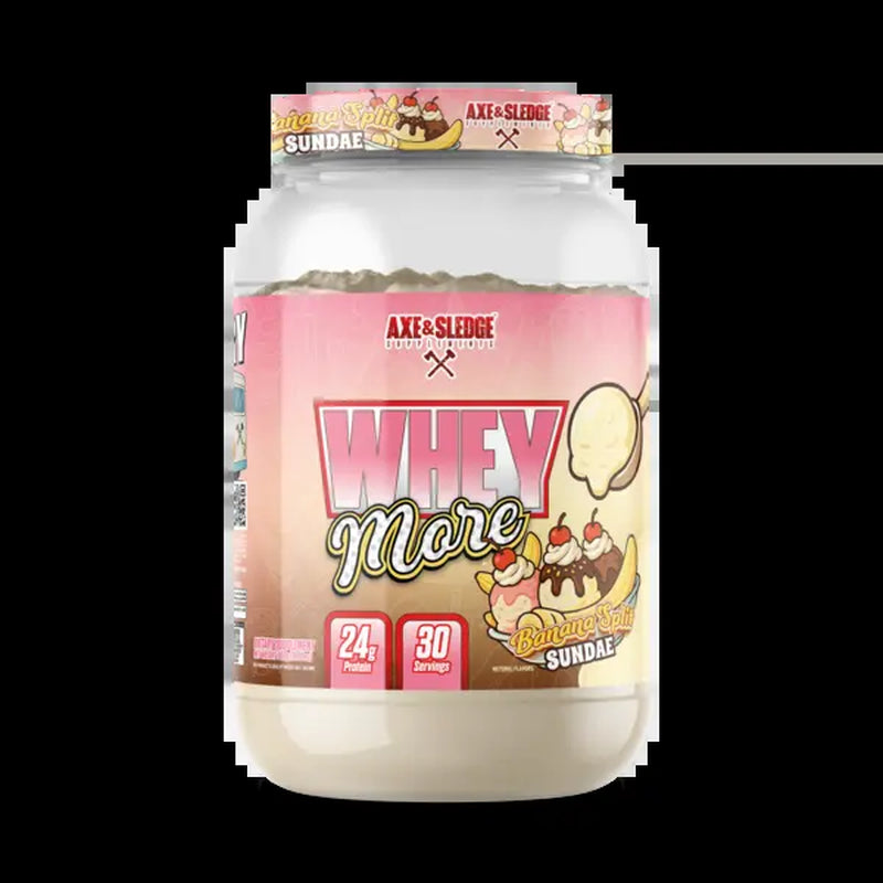 Axe & Sledge WHEY More Protein Blend, 24G Protein, Whey Concentrate & Isolate with Digeseb Workout Supplement Optimum Fitness Fiber