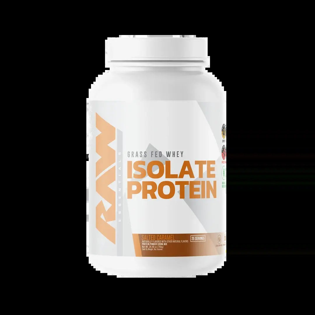 RAW Whey Protein Isolate Powder – Grass Fed Micro-Filtered Protein – 25G Protein per Serving – Low Carb, Low Fat Lean Muscle & Recovery Protein Shake – 1.96 Lb