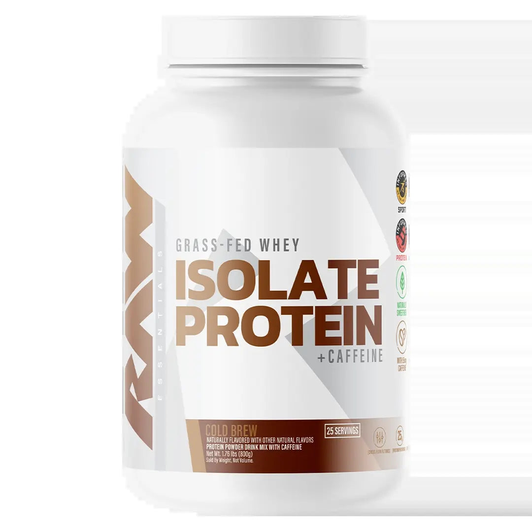 RAW Whey Protein Isolate Powder – Grass Fed Micro-Filtered Protein – 25G Protein per Serving – Low Carb, Low Fat Lean Muscle & Recovery Protein Shake – 1.96 Lb