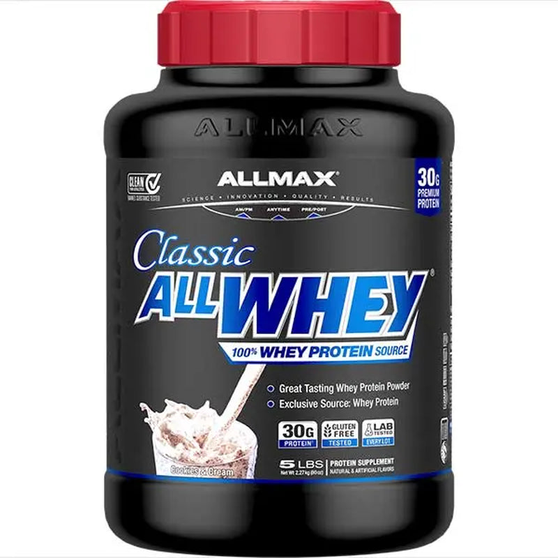 ALLMAX Nutrition Classic Allwhey 100% Whey Protein Powder - 30G Pure Protein, Gluten-Free, Superior Taste & Absorption - Healthcare