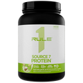 Rule 1 Source 7 Protein – Decadent Flavor, Velvety Smooth Texture, 22G Anytime Protein, and 10G Naturally Occurring Eaas per Serving from 7 Premium Sources, 1.8 Lb, Made in the USA