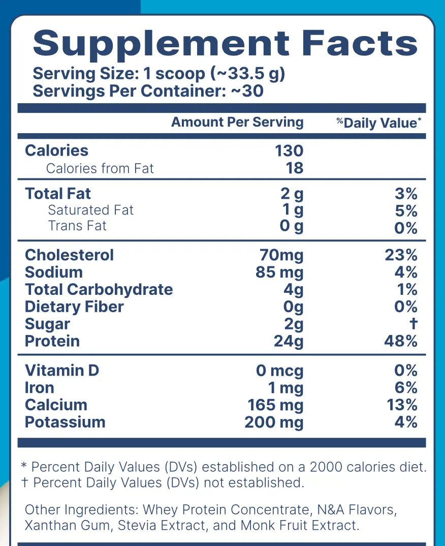 Santo Remedio Vanilla Whey Protein, Premium Whey Protein Powder, 24G of Protein per Serving, 30 Servings