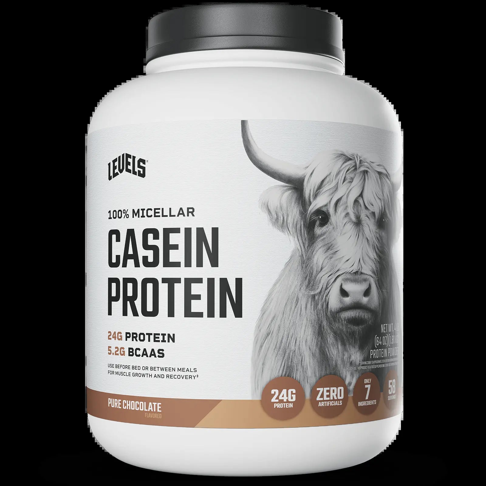 Levels Casein Protein, 100% Micellar, No Artificials, 24G of Protein