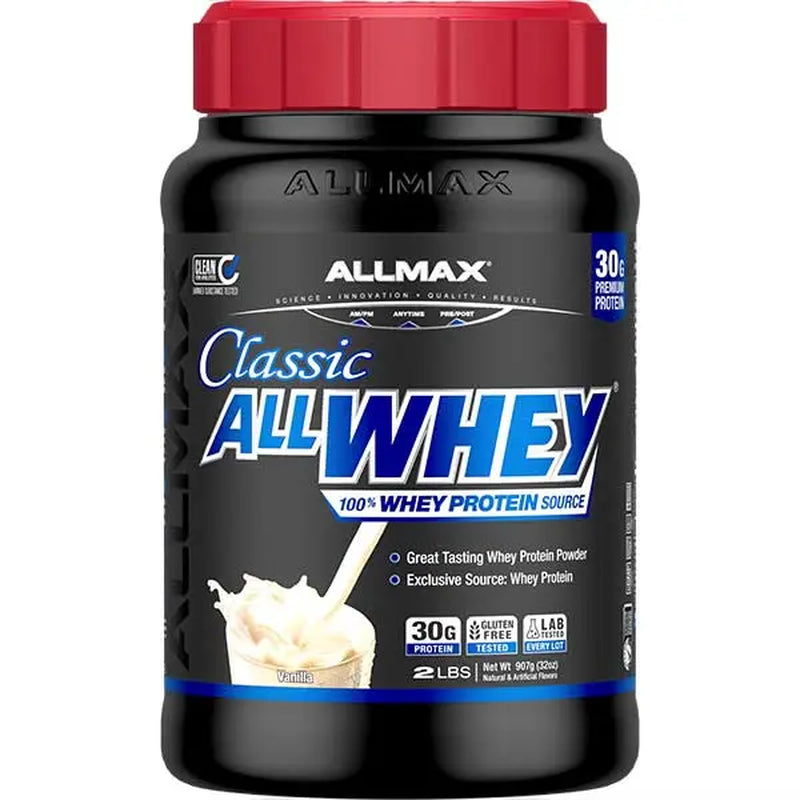 ALLMAX Nutrition Classic Allwhey 100% Whey Protein Powder - 30G Pure Protein, Gluten-Free, Superior Taste & Absorption - Healthcare