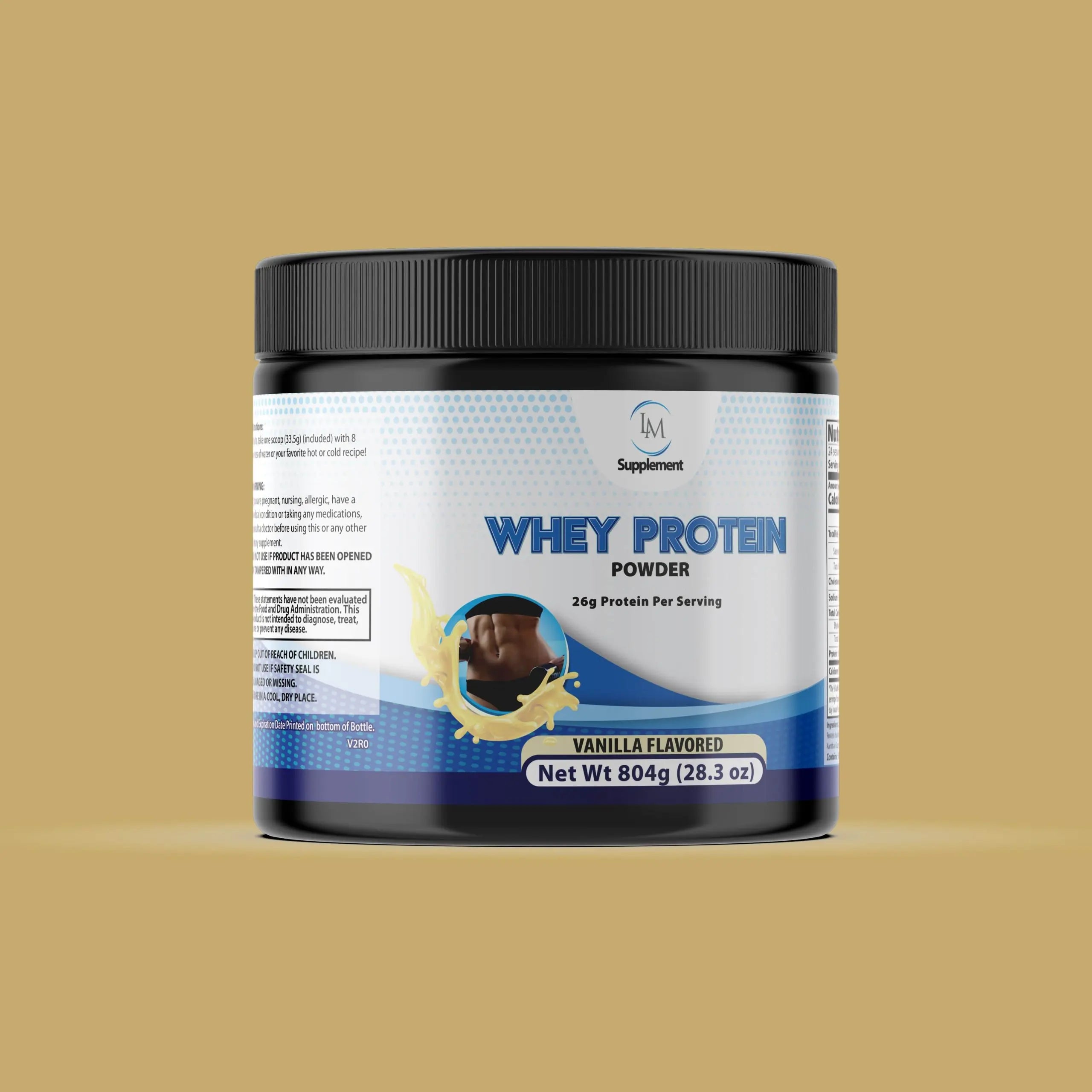 Whey Protein Powder - High-Protein Dietary Supplement - Versatile Source of Nutrition for Athletes and Wellness