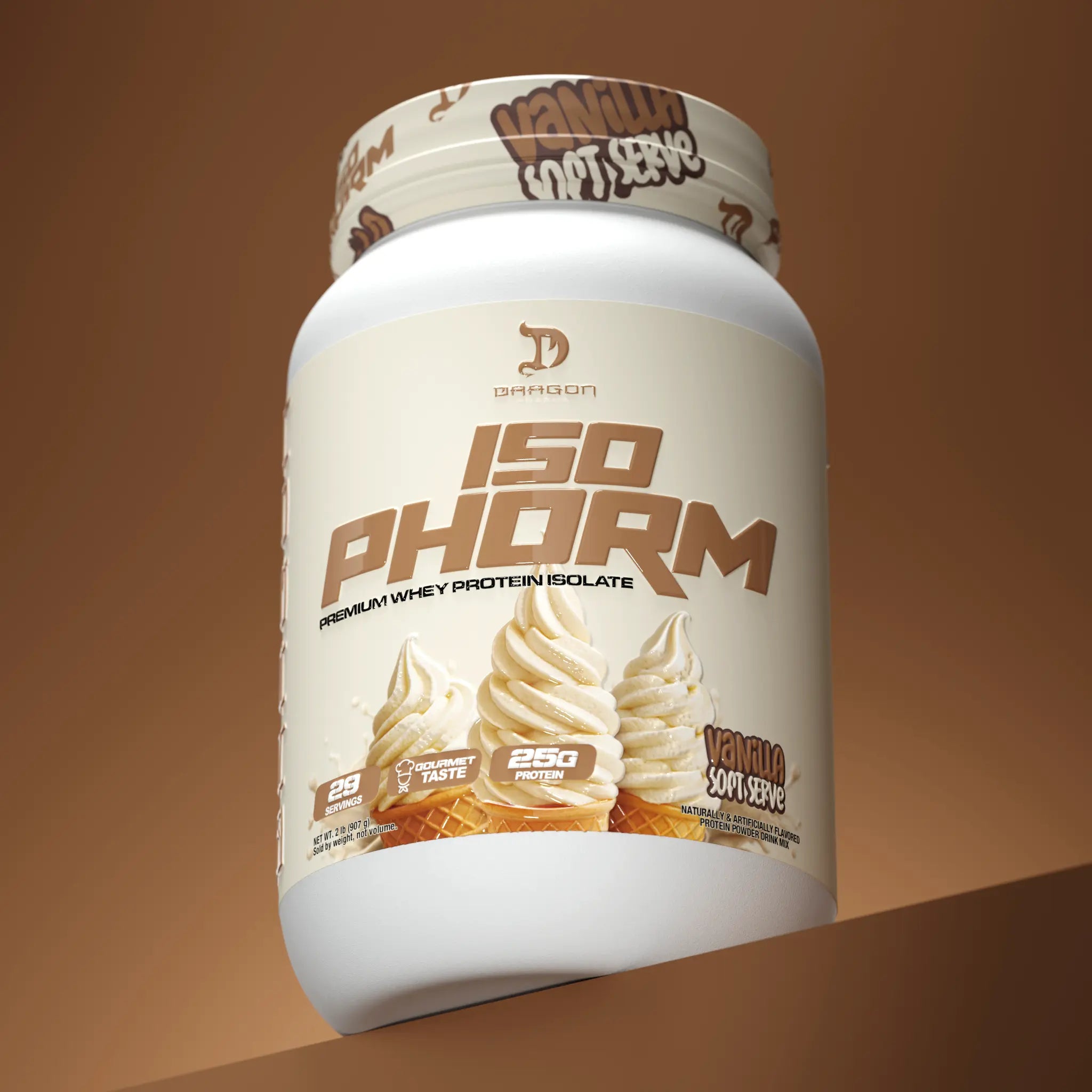 Dragon Pharma Isophorm - 2Lb - Premium Whey Protein Isolate - 25G Protein per Serving