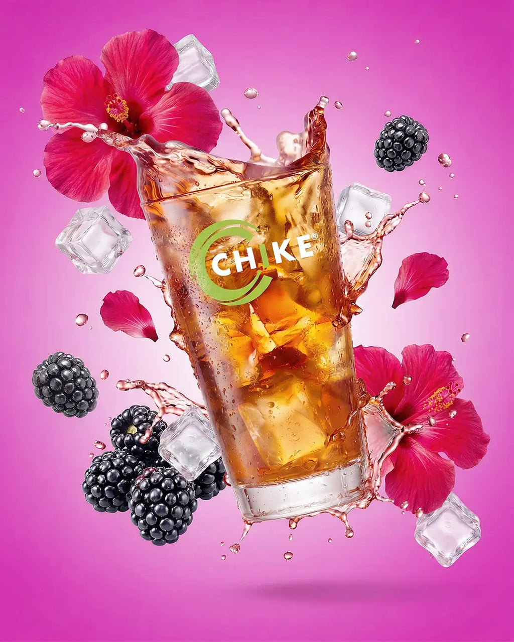 Blackberry Hibiscus Protein Iced Tea