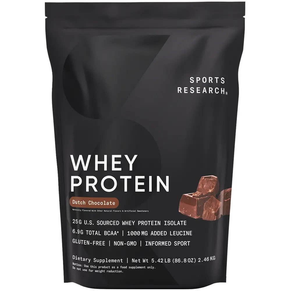 Sports Research Whey Protein - Sports Nutrition Whey Isolate Protein Powder - 5 Lb Bag Bulk Protein Powder 25G per Serving