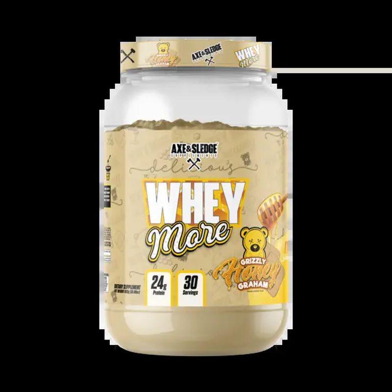 Axe & Sledge WHEY More Protein Blend, 24G Protein, Whey Concentrate & Isolate with Digeseb Workout Supplement Optimum Fitness Fiber