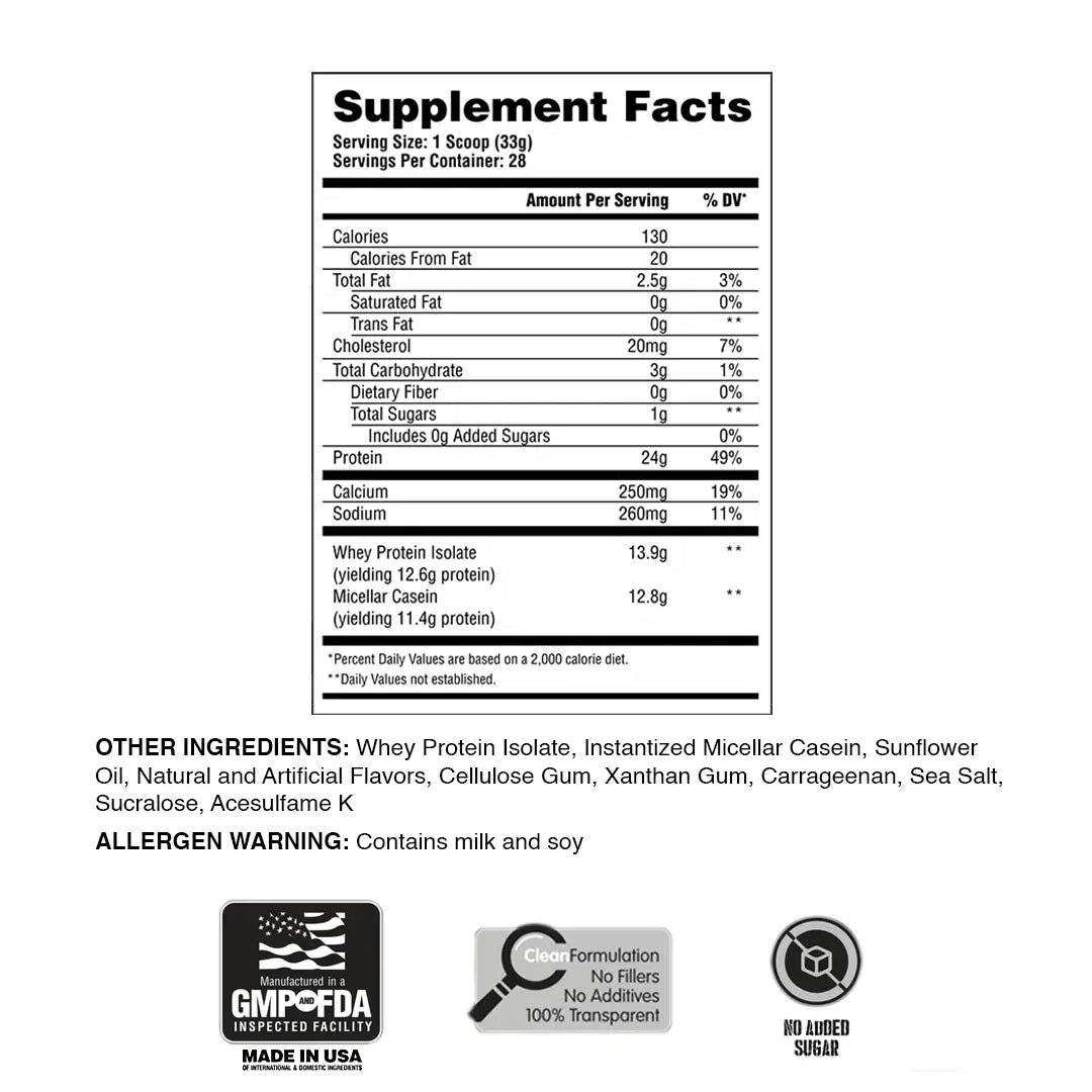 50/50 Formula X Protein Blend (Whey Isolate & Casein)