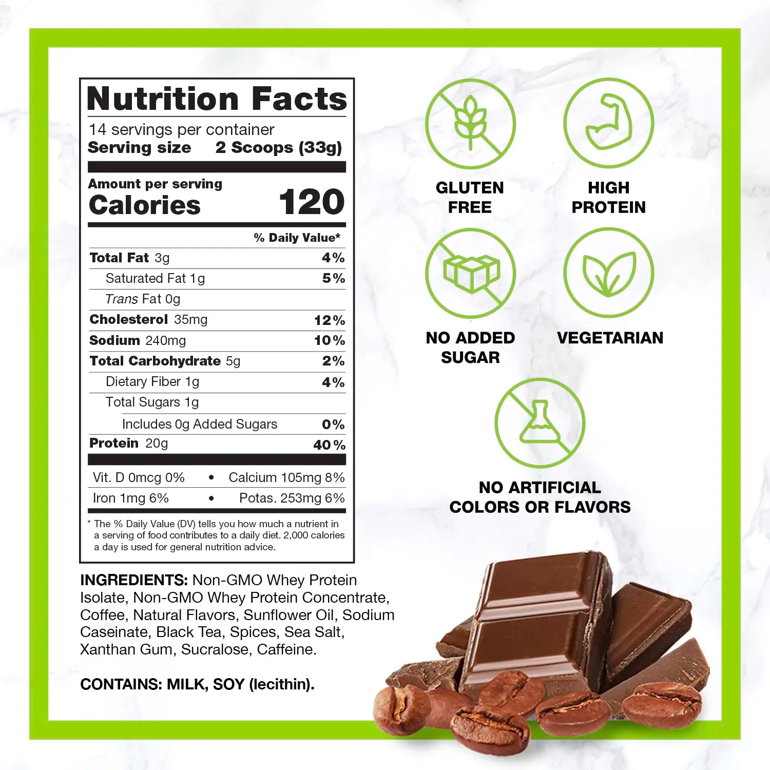 Chike Protein Iced Coffee Mocha Flavor 20G Whey Protein 2 Espresso Shots Low Sugar US Made High Protein Coffee