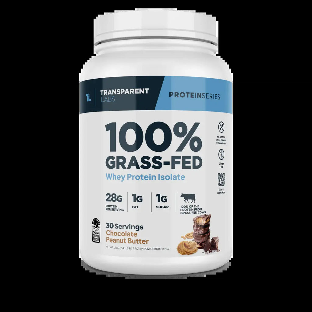 Transparent Labs Grass-Fed Whey Protein Isolate — 28G Protein, Clean Ingredients, Milk, Fitness