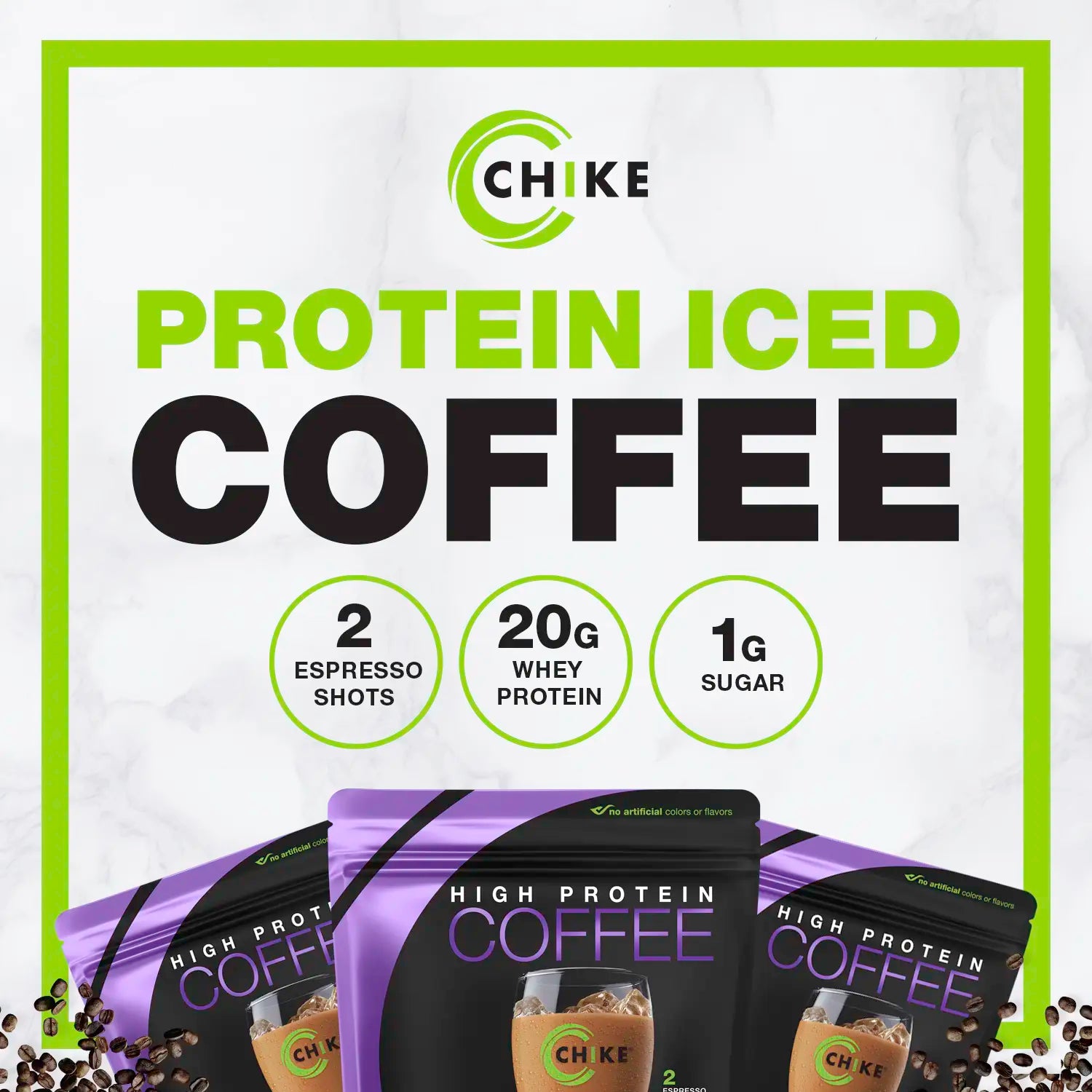 Chike Protein Iced Coffee Caramel Flavor 20G Whey Protein 2 Espresso Shots Low Sugar US Made High Protein Coffee