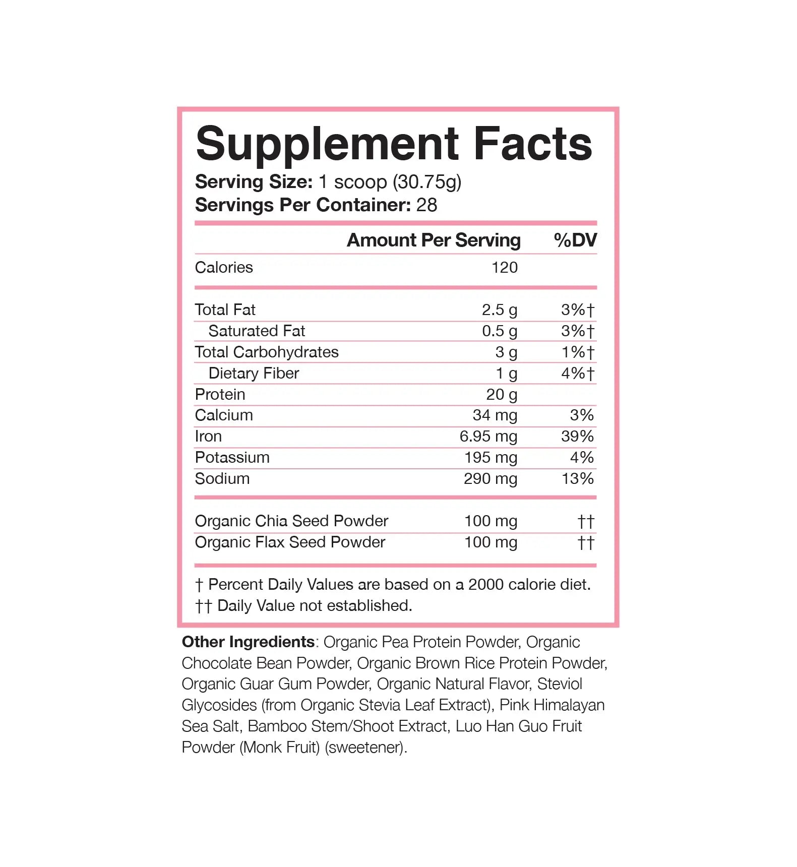 LSF Chocolate Plant Protein Powder - 20G of Protein, Sugar Free, Gluten Free, Organic, Blends Smooth - Brown Rice & Pea Protein