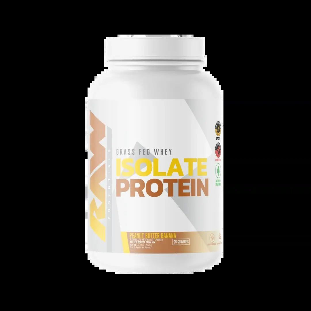 RAW Whey Protein Isolate Powder – Grass Fed Micro-Filtered Protein – 25G Protein per Serving – Low Carb, Low Fat Lean Muscle & Recovery Protein Shake – 1.96 Lb