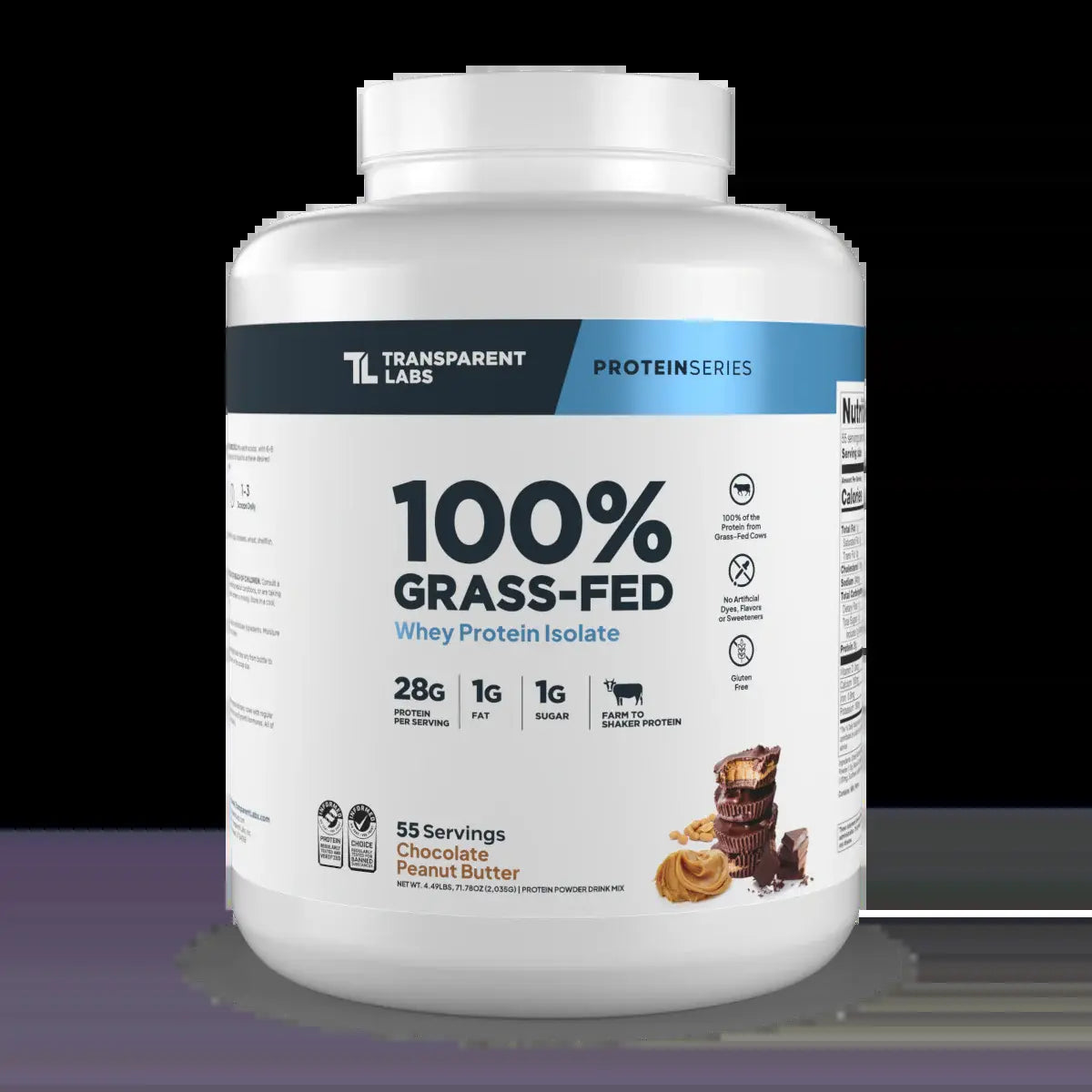 Transparent Labs Grass-Fed Whey Protein Isolate — 28G Protein, Clean Ingredients, Milk, Fitness