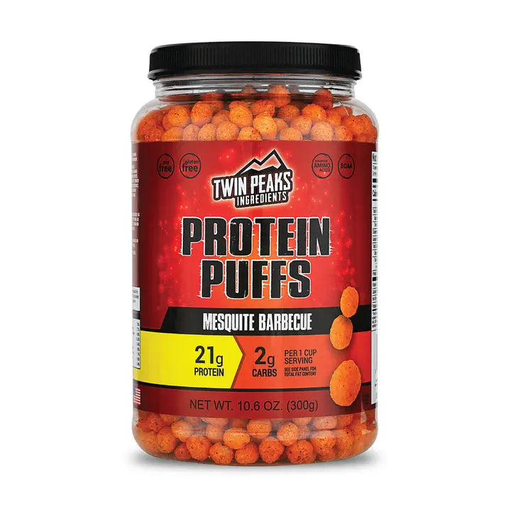 Twin Peaks Protein Puffs - 21G of Protein, Low Carb, Keto Friendly Protein Snacks
