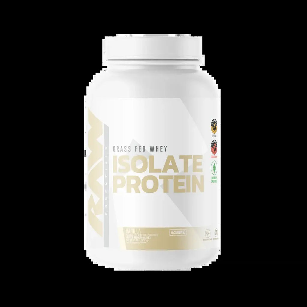 RAW Whey Protein Isolate Powder – Grass Fed Micro-Filtered Protein – 25G Protein per Serving – Low Carb, Low Fat Lean Muscle & Recovery Protein Shake – 1.96 Lb
