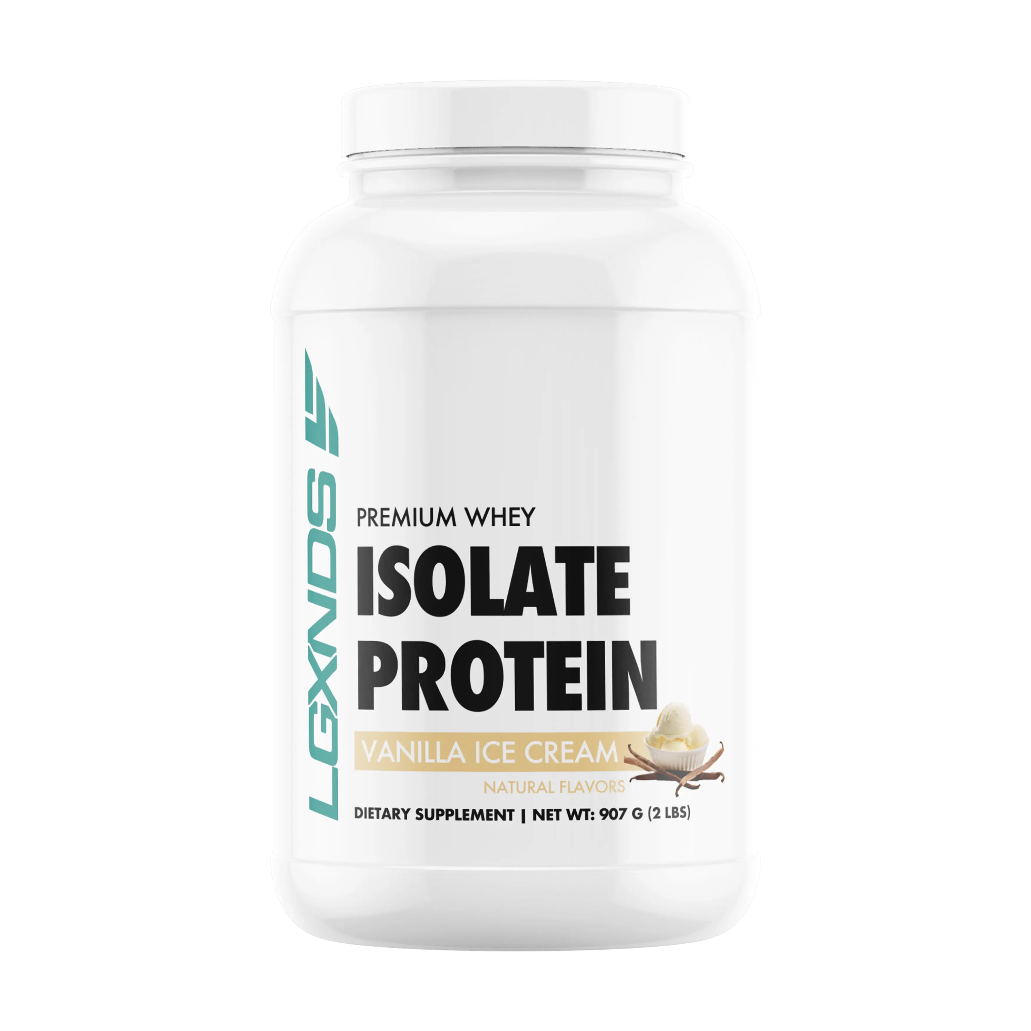 LGXNDS Whey Isolate Protein | 25G Protein per Serving | Bcaas and Digestive Enzymes | Low Fat No Added Sugar | Clean Gluten Free Non-Gmo Protein Powder