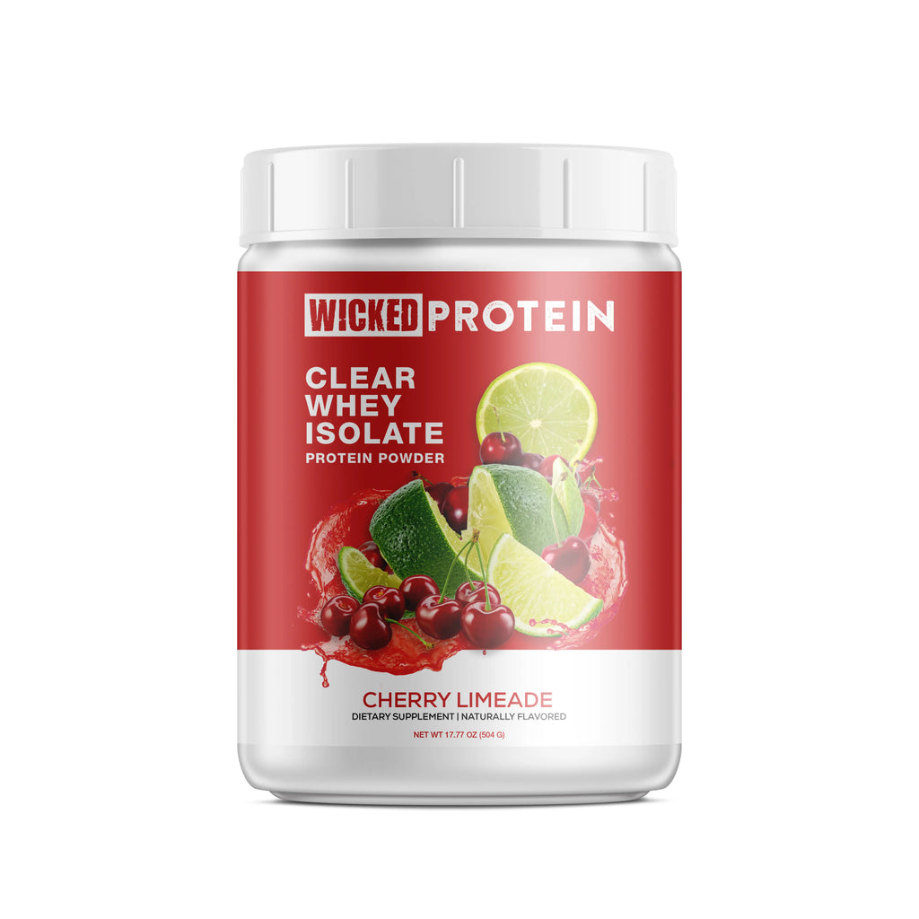 WICKED Protein Cherry Limeade Whey Isolate Powder - 23G Protein - 95 Calories - Clean Label Project Certified - Delicious Juice Protein Powder