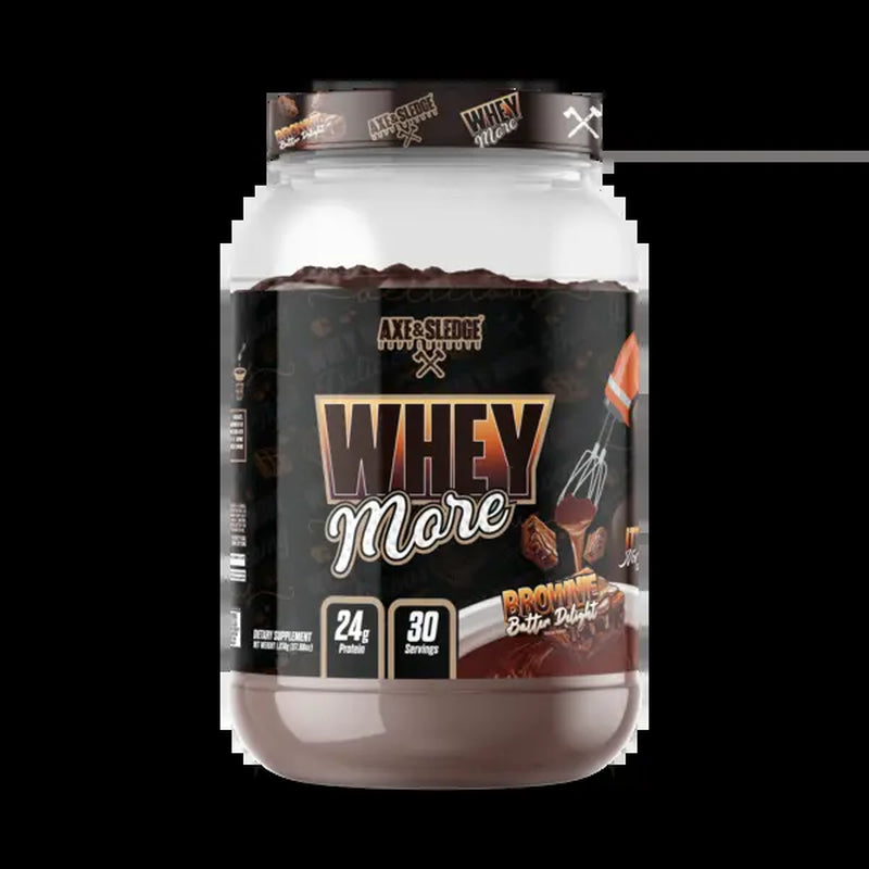 Axe & Sledge WHEY More Protein Blend, 24G Protein, Whey Concentrate & Isolate with Digeseb Workout Supplement Optimum Fitness Fiber