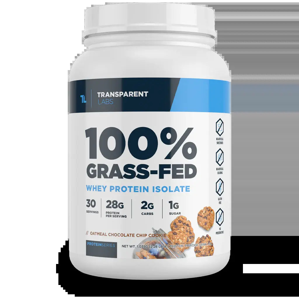 Transparent Labs Grass-Fed Whey Protein Isolate — 28G Protein, Clean Ingredients, Milk, Fitness