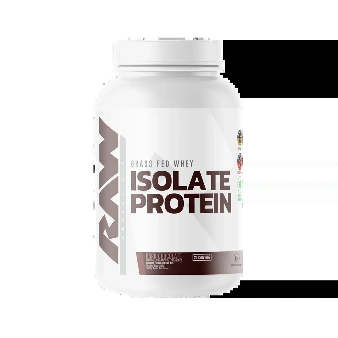 RAW Whey Protein Isolate Powder – Grass Fed Micro-Filtered Protein – 25G Protein per Serving – Low Carb, Low Fat Lean Muscle & Recovery Protein Shake – 1.96 Lb