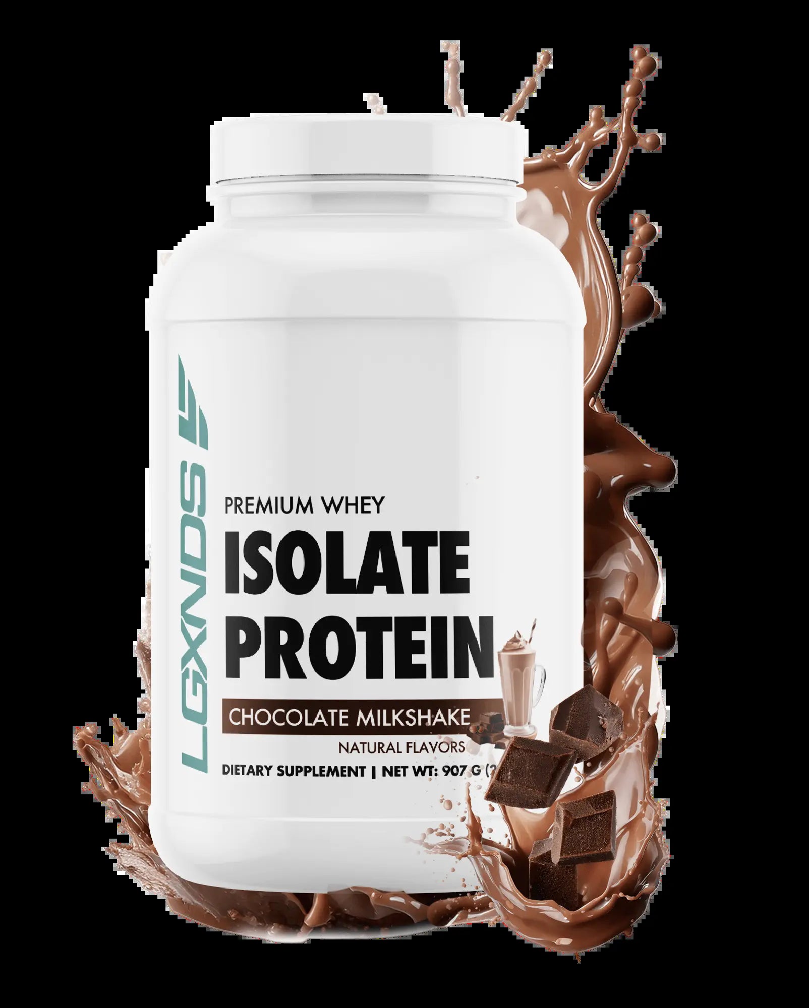 LGXNDS Whey Isolate Protein | 25G Protein per Serving | Bcaas and Digestive Enzymes | Low Fat No Added Sugar | Clean Gluten Free Non-Gmo Protein Powder