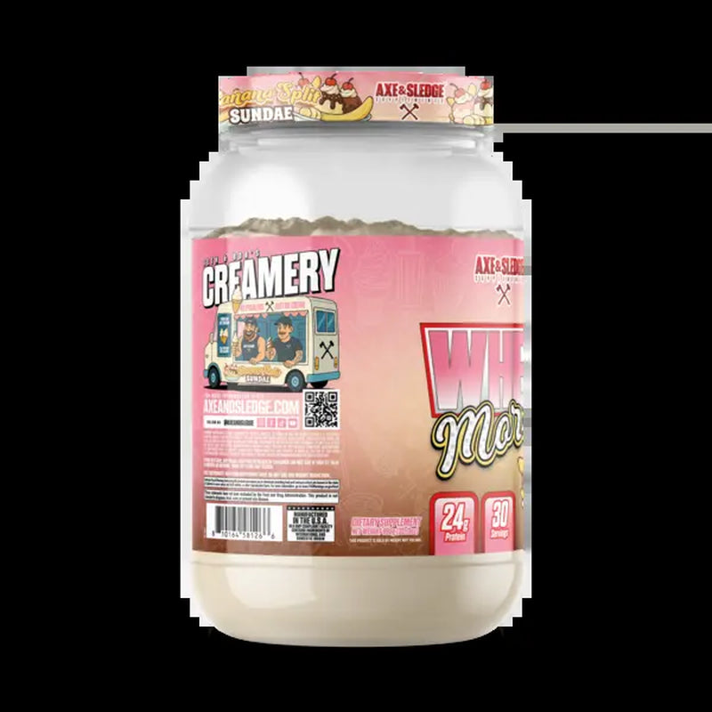 Axe & Sledge WHEY More Protein Blend, 24G Protein, Whey Concentrate & Isolate with Digeseb Workout Supplement Optimum Fitness Fiber