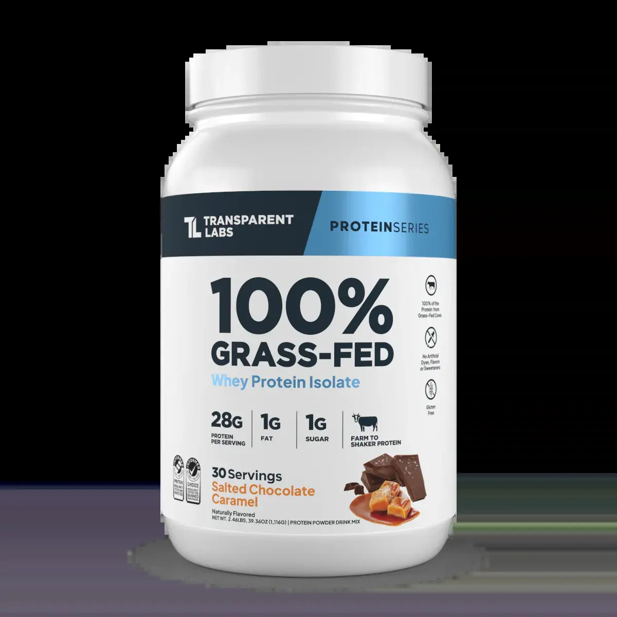 Transparent Labs Grass-Fed Whey Protein Isolate — 28G Protein, Clean Ingredients, Milk, Fitness
