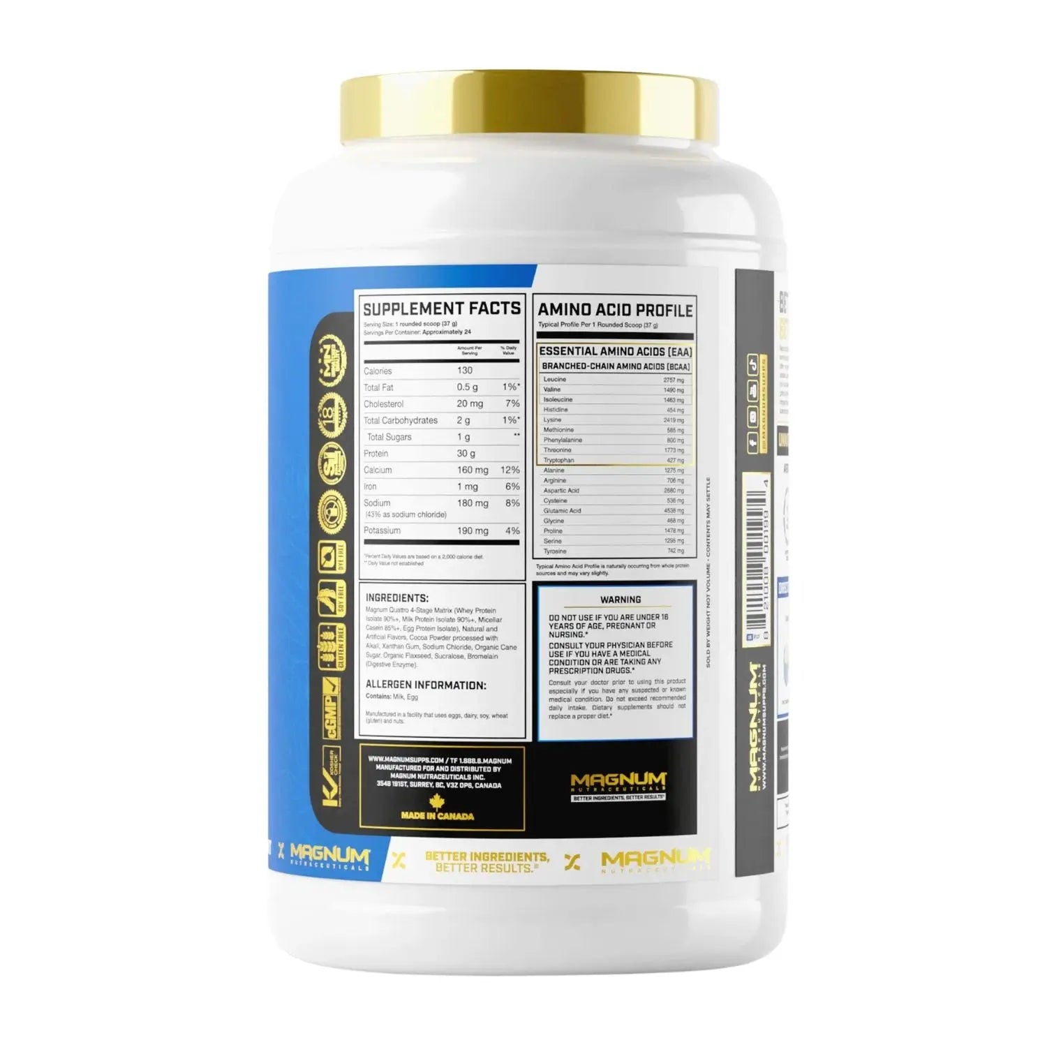 Magnum Nutraceuticals Quattro Original, 4-Stage Protein Isolate Protein Powder Healthcare Supplement