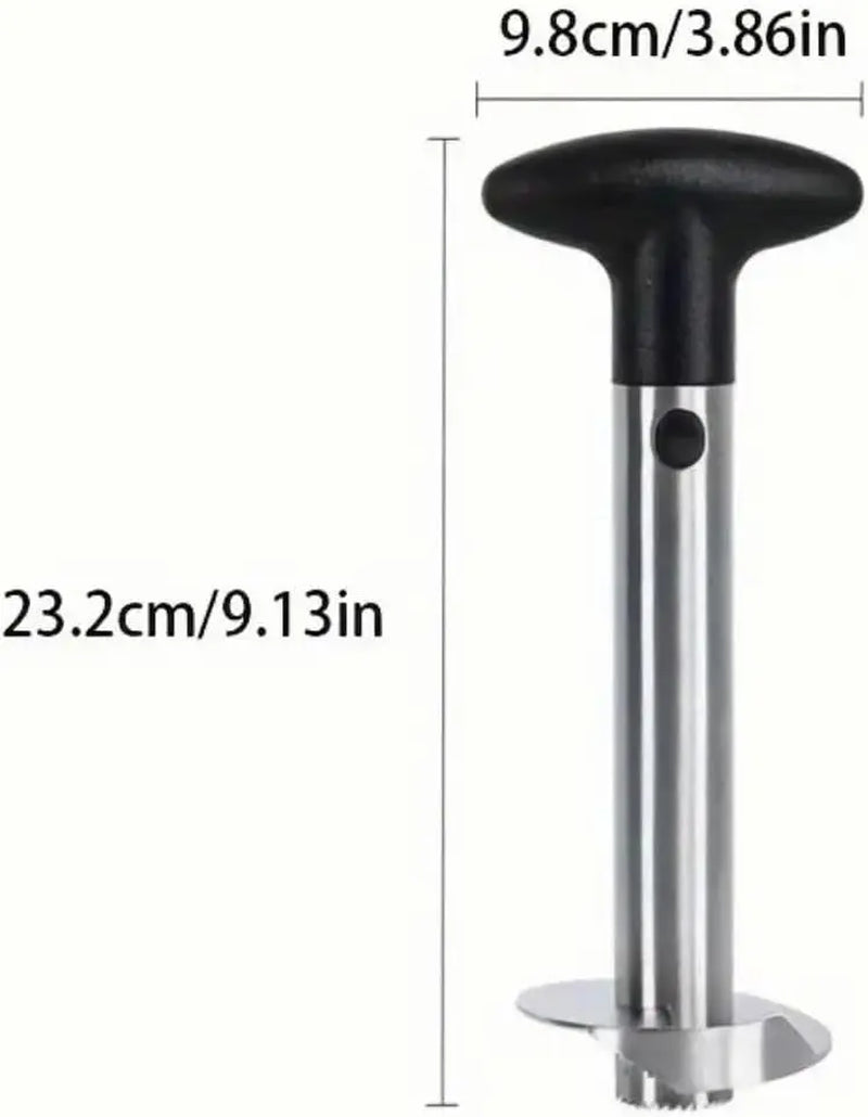 Stainless Steel Pineapple Corer Slicer Peeler, Upgraded Reinforced Thick Blade Tool with Detachable Core Remover, Multi-Purpose Fruit Ring Dicer Kitchen Accessories for Home Use