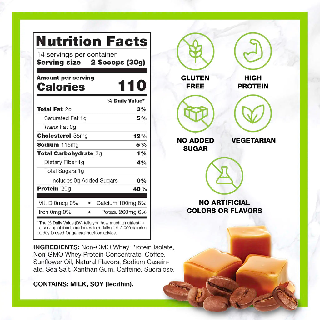 Chike Protein Iced Coffee Caramel Flavor 20G Whey Protein 2 Espresso Shots Low Sugar US Made High Protein Coffee