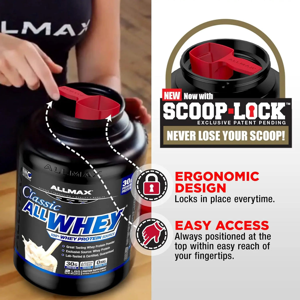 ALLMAX Nutrition Classic Allwhey 100% Whey Protein Powder - 30G Pure Protein, Gluten-Free, Superior Taste & Absorption - Healthcare